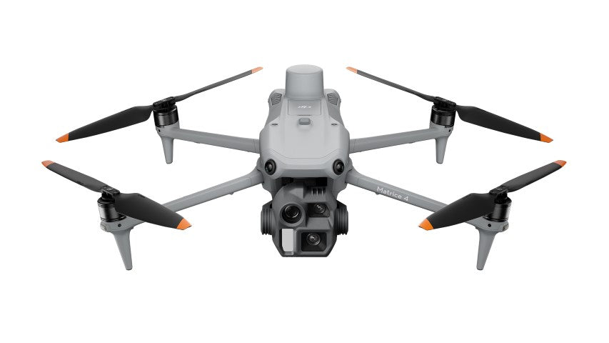 DJI Matrice 4E front view on a top-down angle.