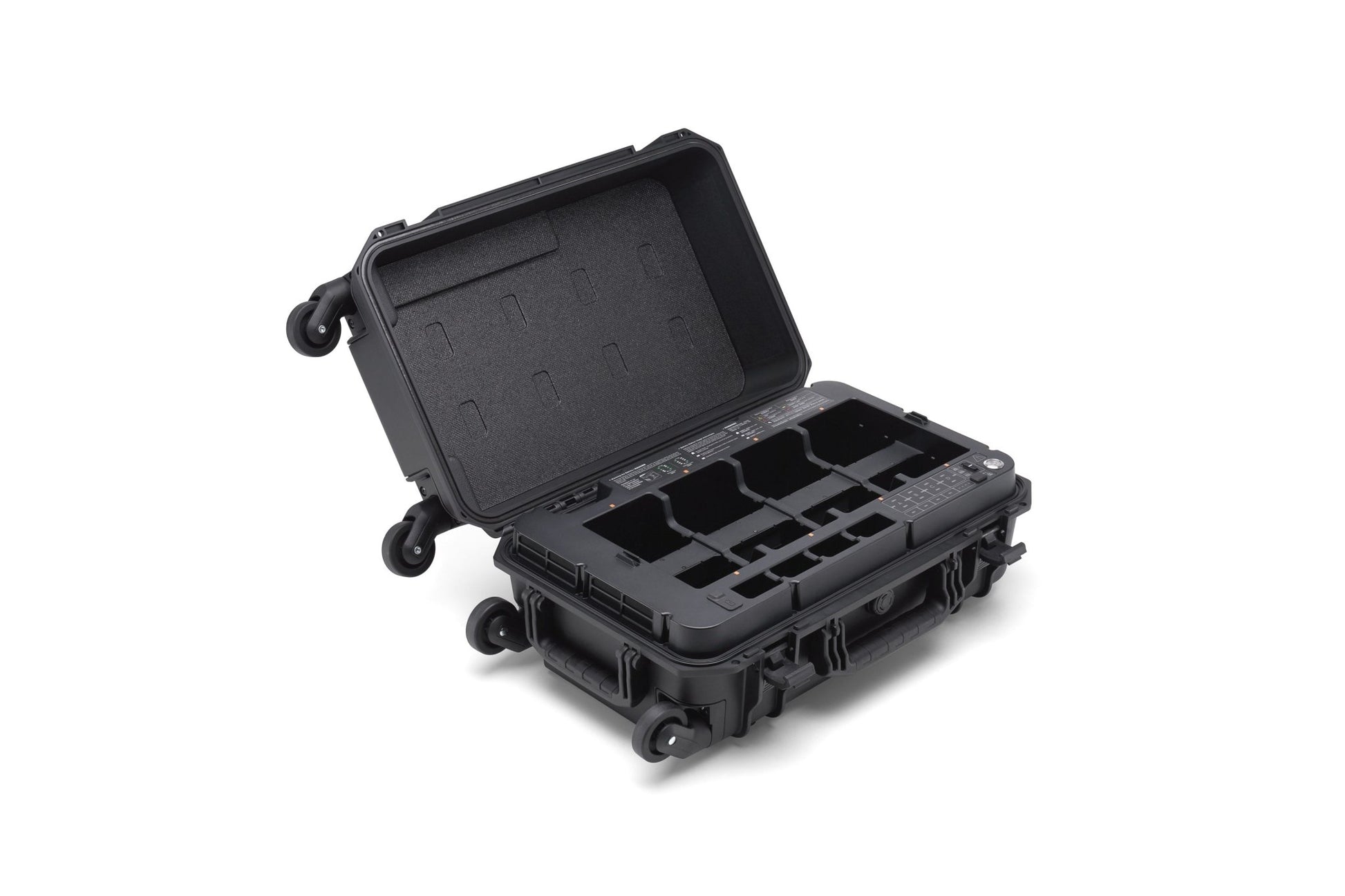DJI Matrice 350 - BS65 Intelligent Battery Station displayed on an angle and opened to show the interior.