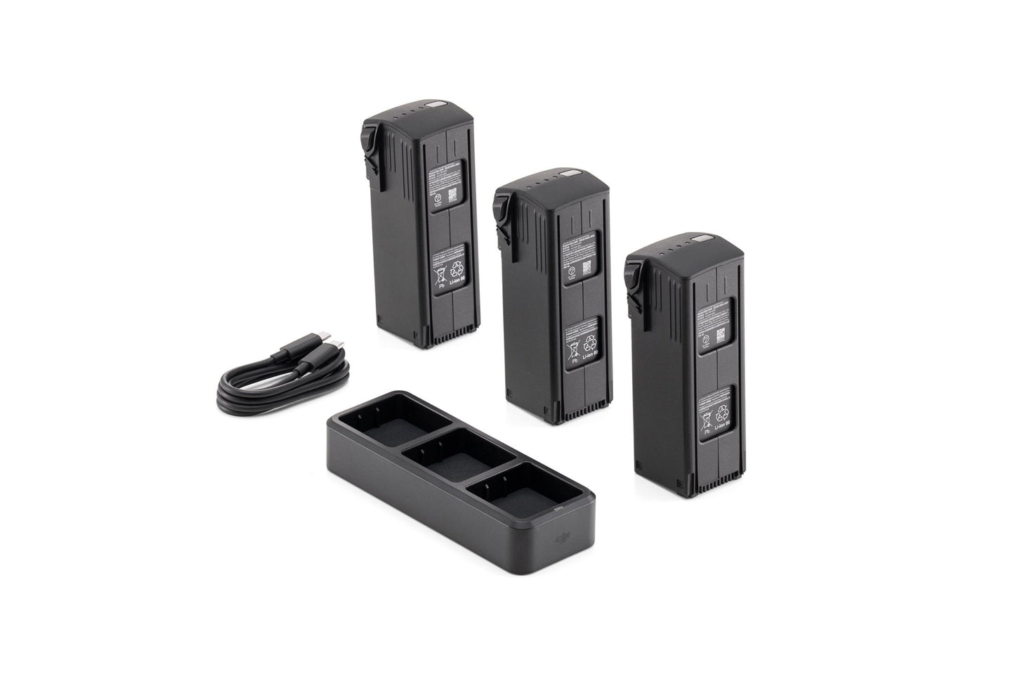 DJI Mavic 3 Enterprise Series Battery Kit Contents 3/4 view, right-facing.