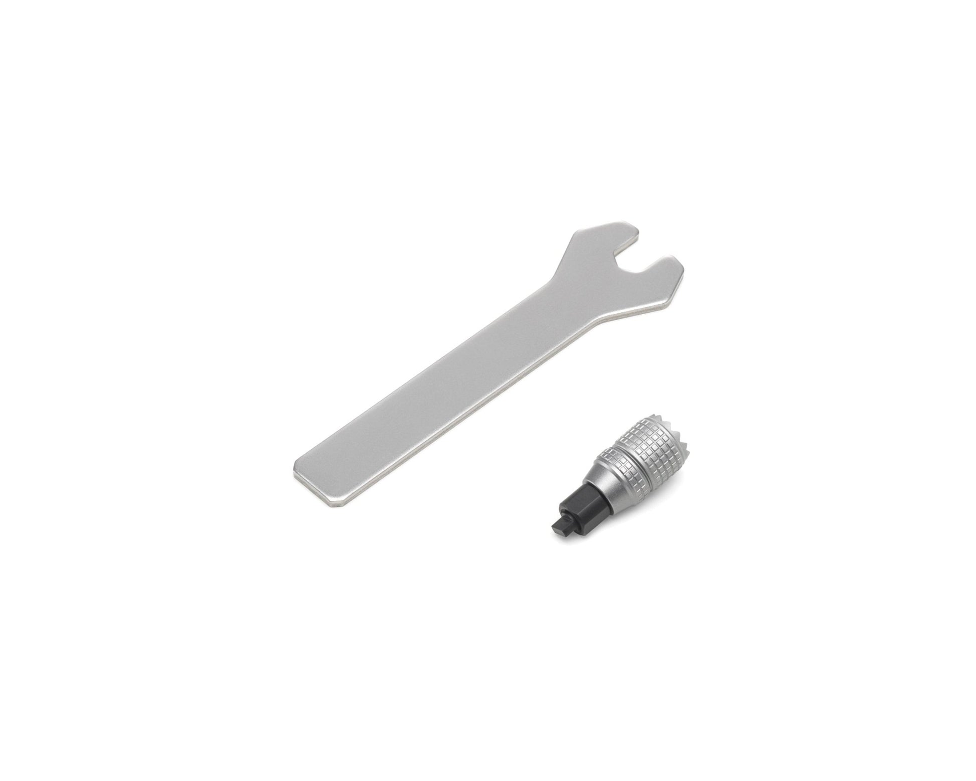 RC Plus Height Adjustable Control Sticks displayed on an upward angle side-by-side with the locking wrench.