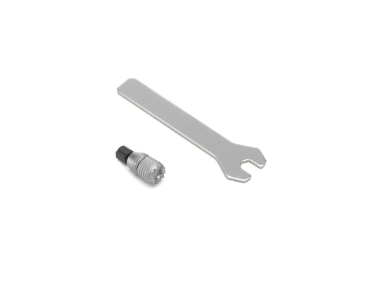 RC Plus Height Adjustable Control Sticks displayed on an angle side-by-side with the locking wrench.