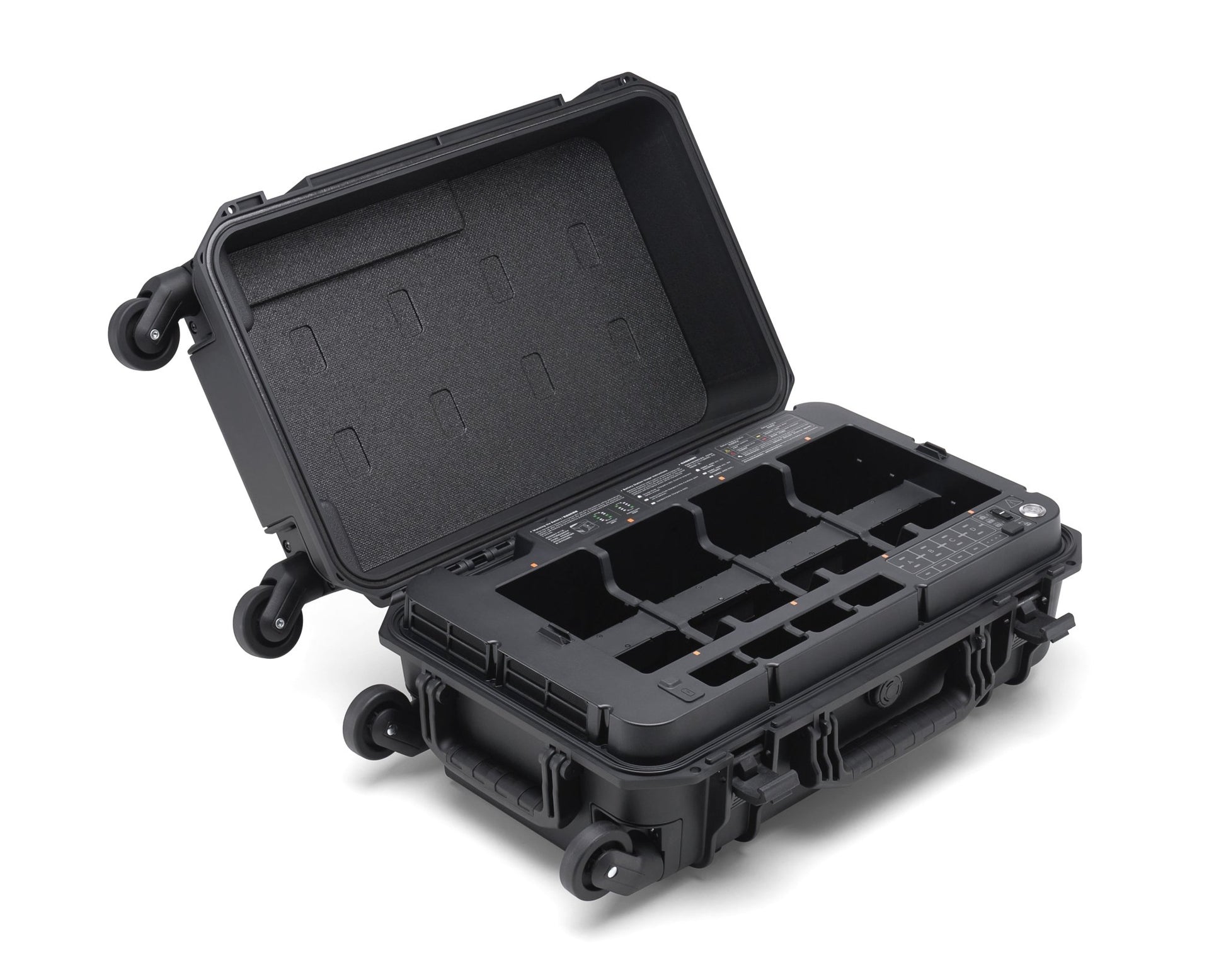DJI Matrice 350 RTK BS65 Battery Station opened and displayed on a right-facing angle.