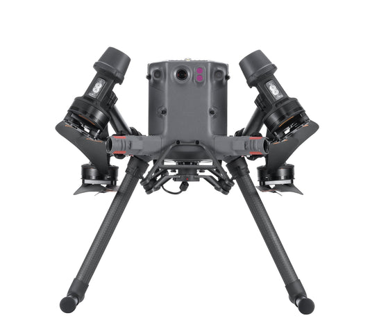 DJI Matrice 350 RTK folded without a payload forward-facing.