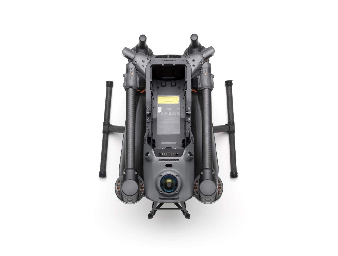 DJI Matrice 400 top-down view without the battery installed