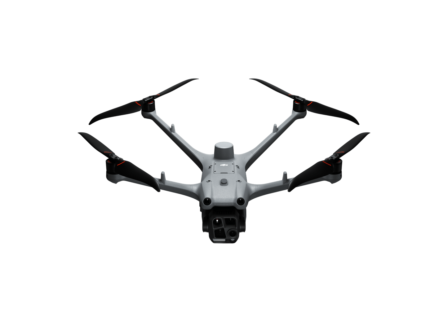 A front view of the DJI Matrice 4TD at a slight downward angle