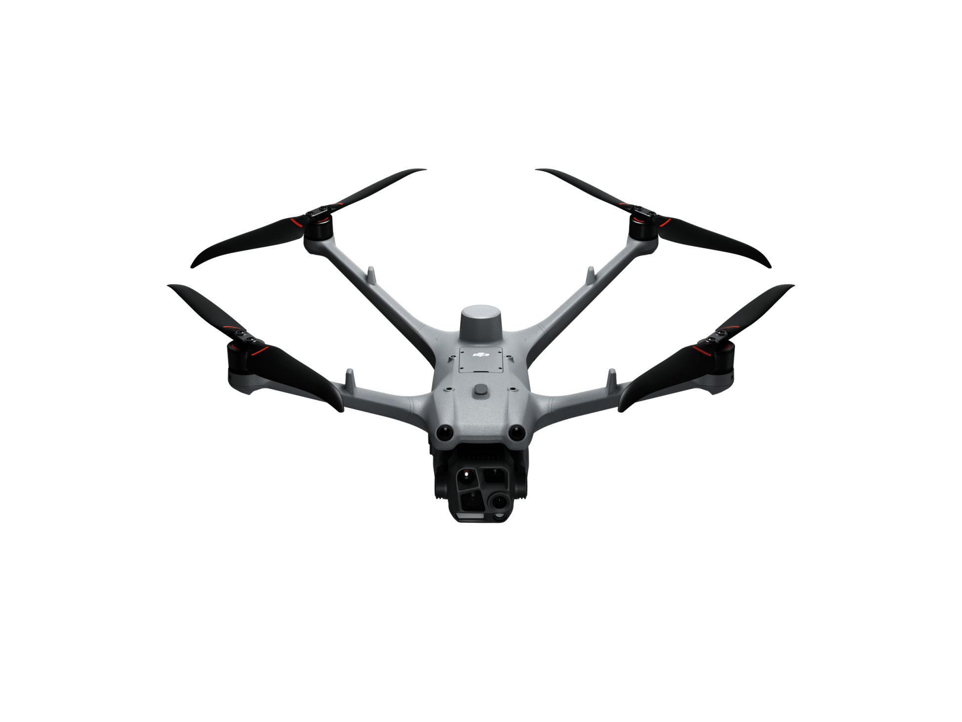 A front view of the DJI Matrice 4TD at a slight downward angle
