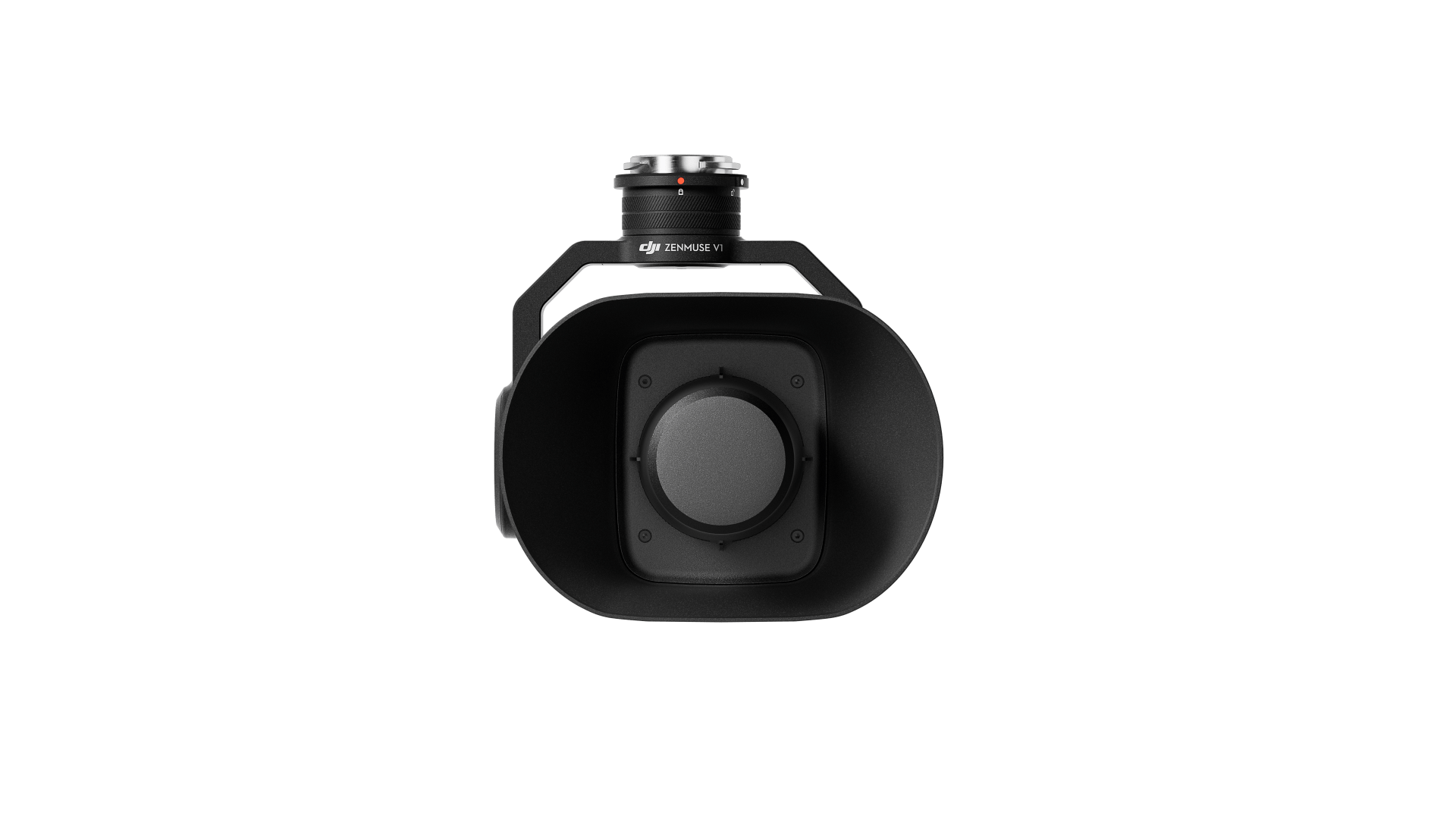 The DJI Zenmuse V1 speaker facing forward.