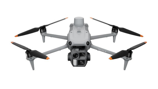 DJI Matrice 4E front view on a top-down angle.