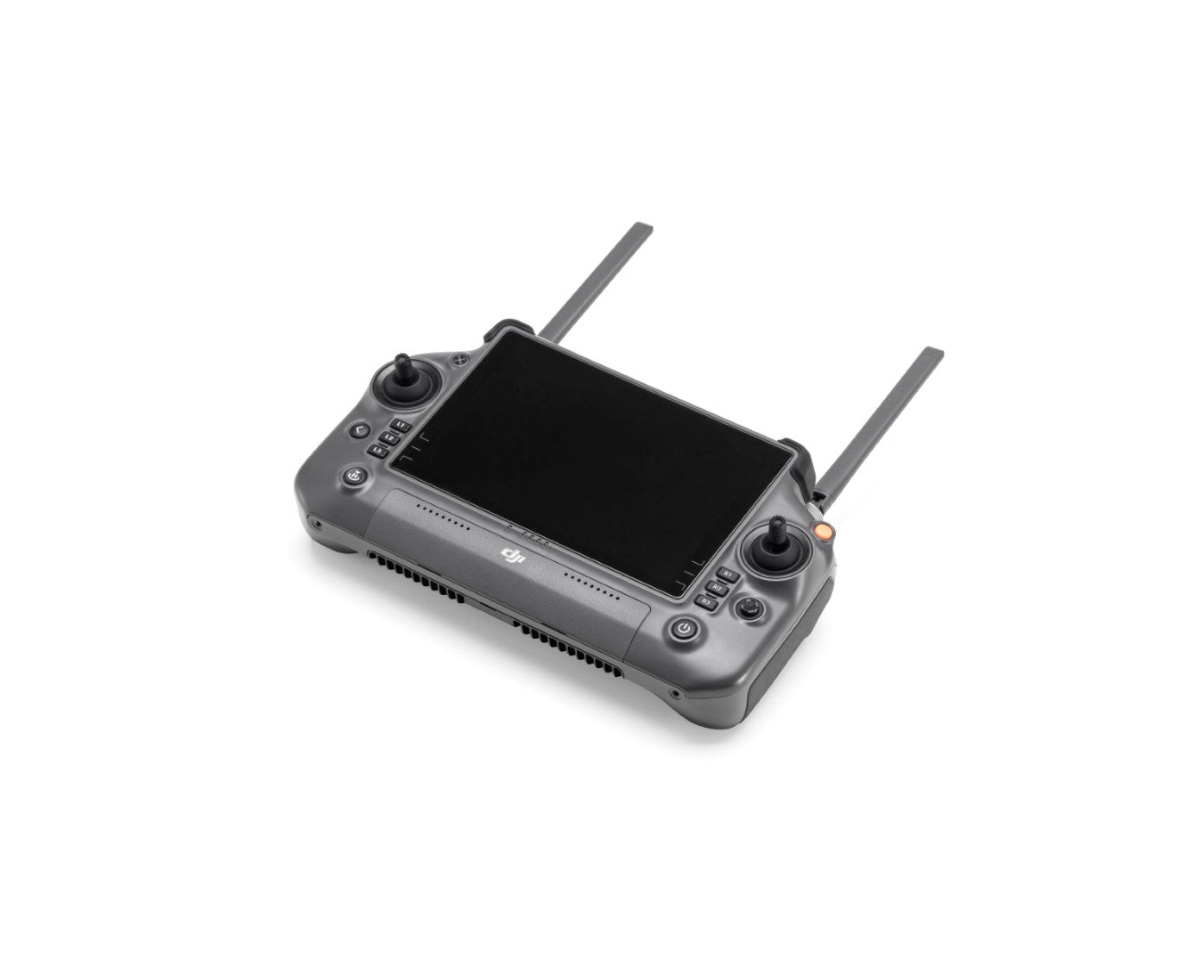 DJI RC Plus displayed on an angle with antennas unfolded.