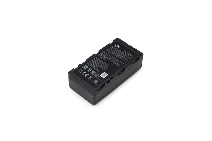 DJI WB37 battery at an angle and displaying the battery information.