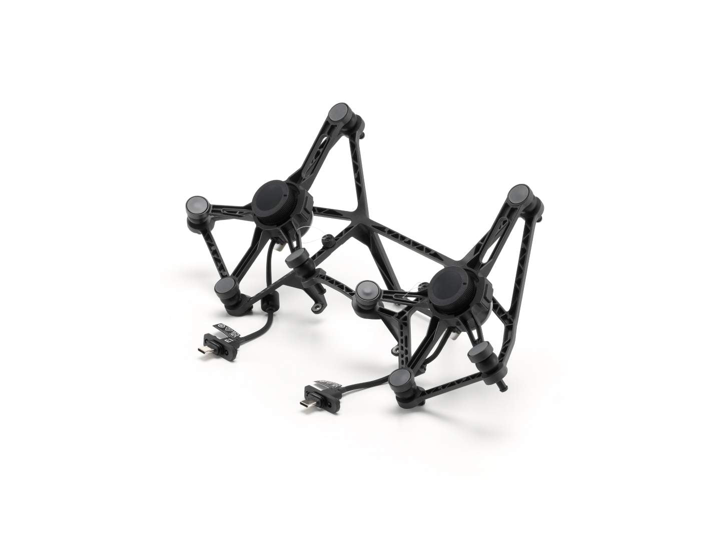 The DJI Matrice 400 Dual Gimbal Connector displayed on a leftward angle.